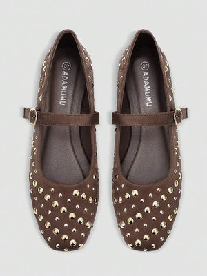 Zapatos planos tipo mula con lentejuelas