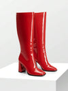 Botas de tacón grueso estilo go-go