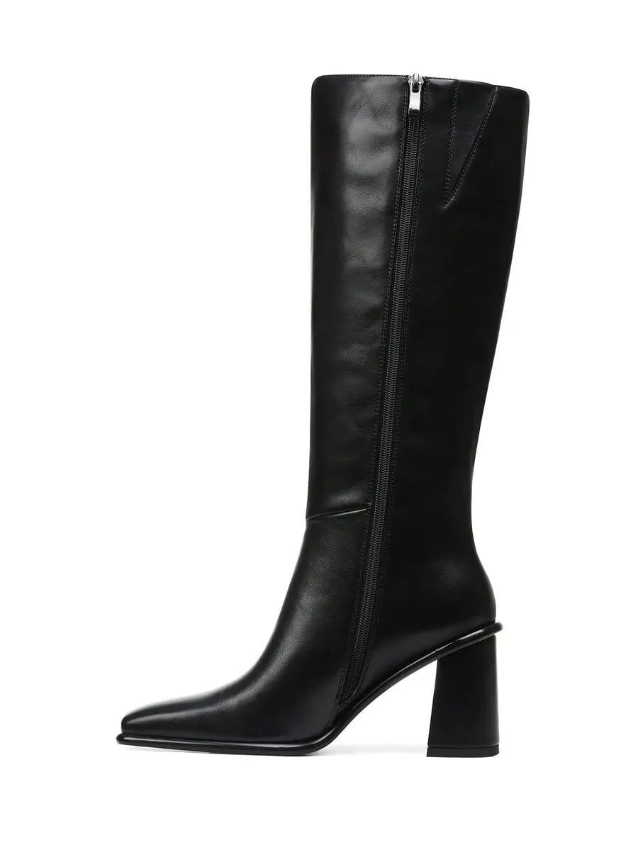 Botas altas para mujer con cremallera lateral