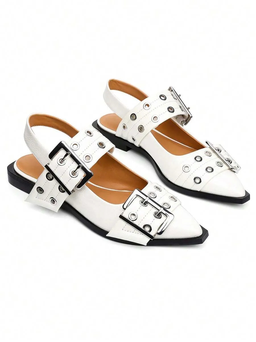 Bailarinas de punta con hebilla ancha