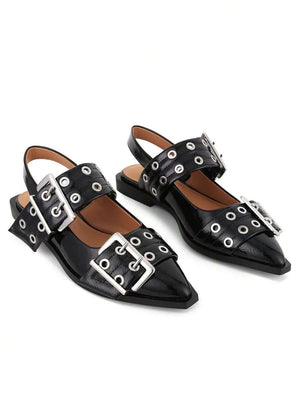 Bailarinas de punta con hebilla ancha