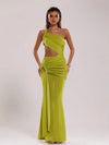 Vestido largo sexy de verano para mujer de unicolor