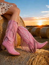 Botas vaqueras flecos