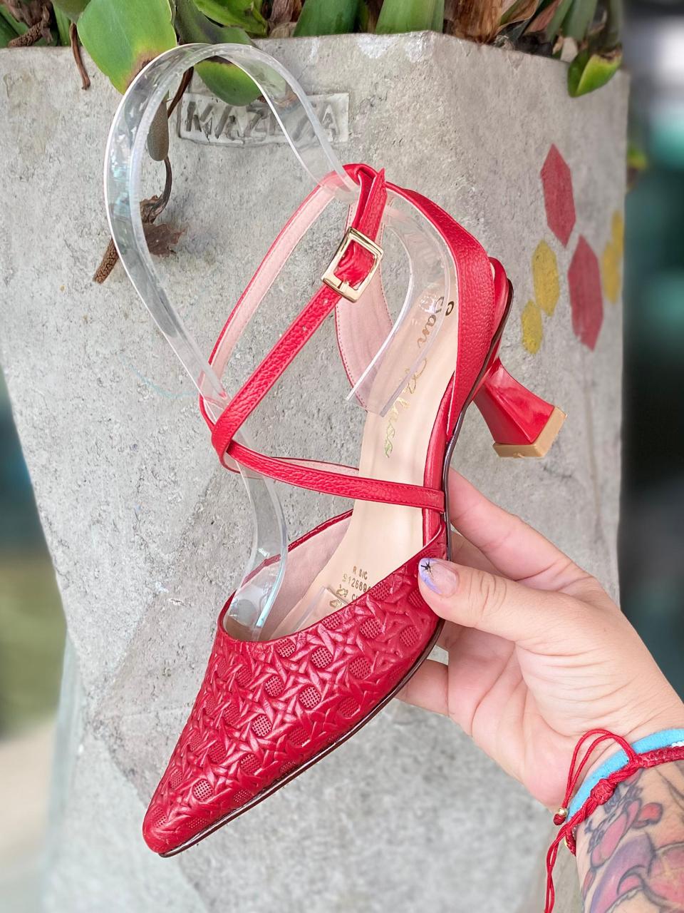 Zapato tacón de Cuero