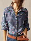 Camisa flecos floral