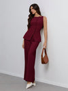 Conjunto elegante chaleco y pantalones