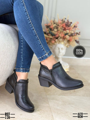 Botines cuero mujer