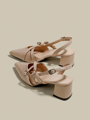 Tacones de plataforma con punta puntiaguda