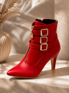 Botines para mujer rojos