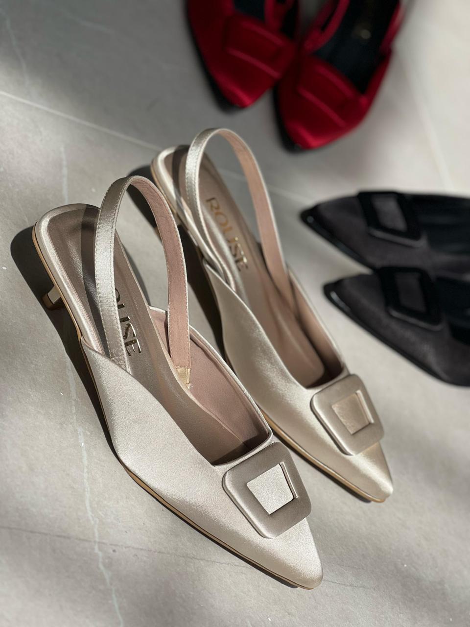 Zapato tacón de Saten