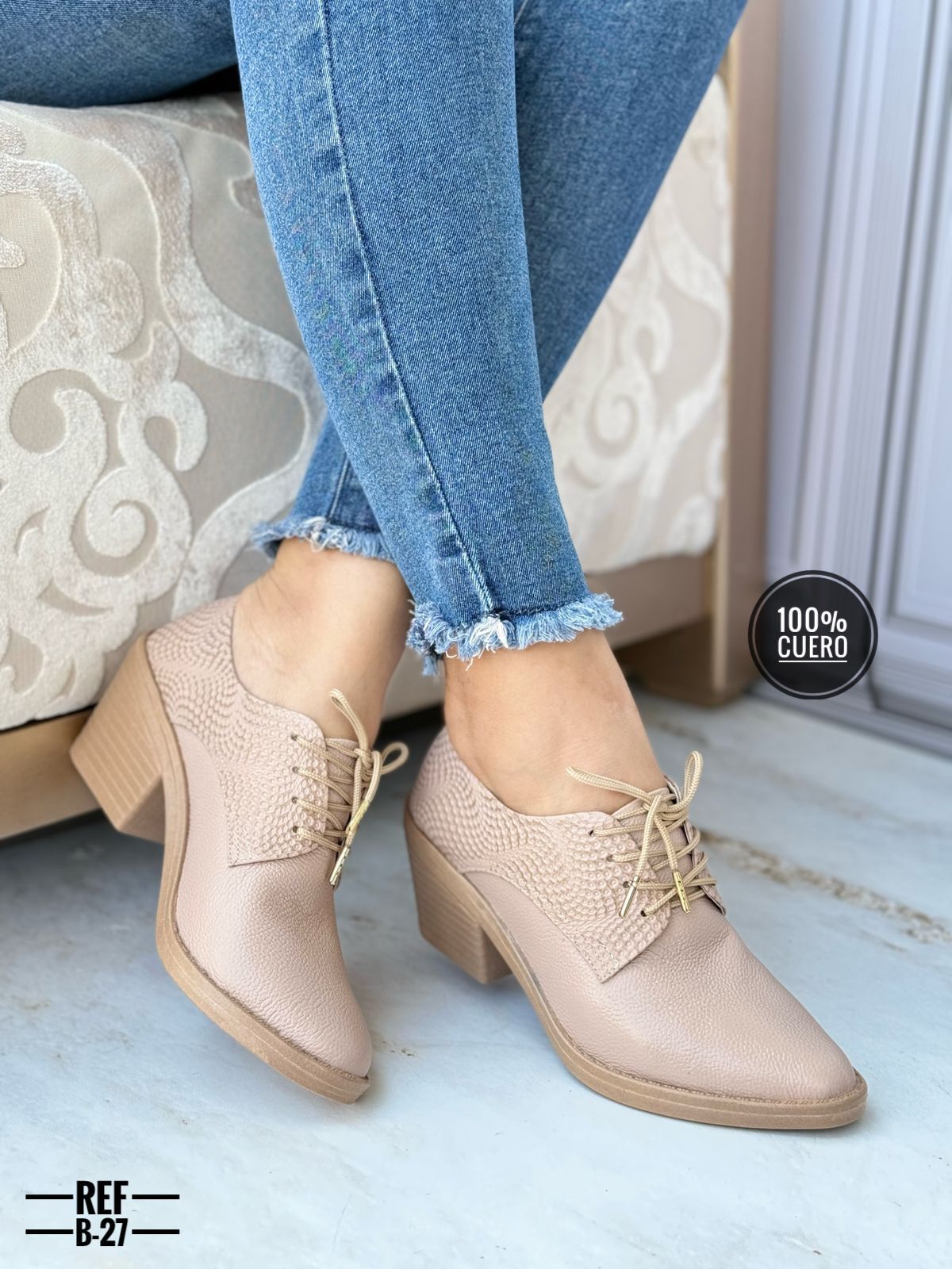 Botines cuero mujer