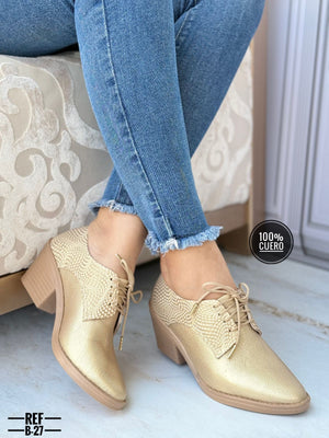 Botines cuero mujer