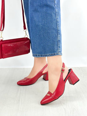 Zapato tacón cuero