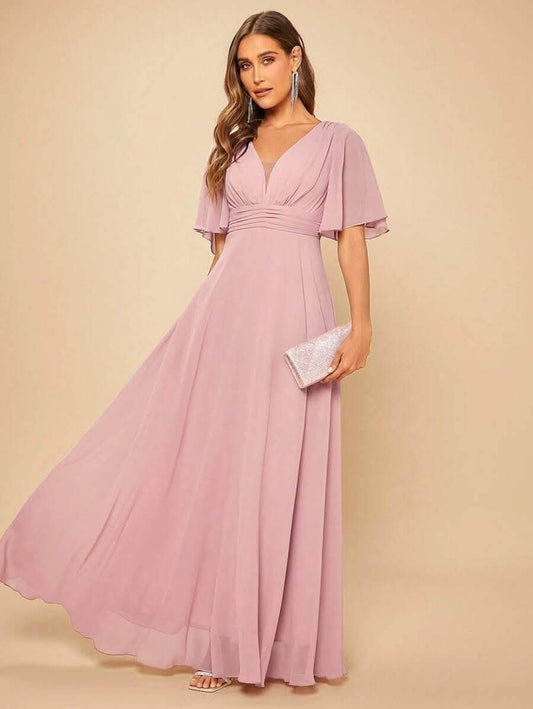 Vestido dama de honor rosa