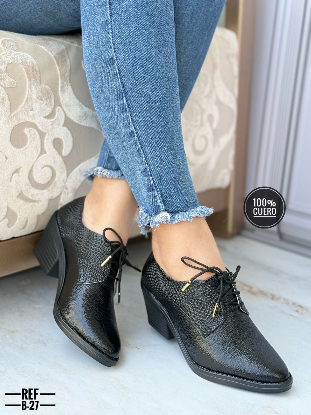 Botines cuero mujer