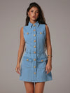 Vestido de vaquera lavado azul