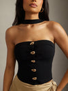 Blusa detalles metálicos