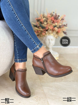 Botines cuero mujer