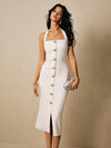 Vestido ajustado botones
