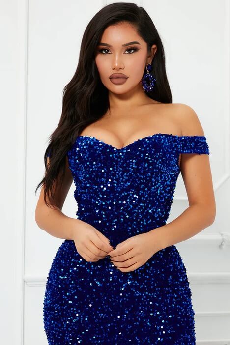 DELUXE Alora Sequin Maxi Gown